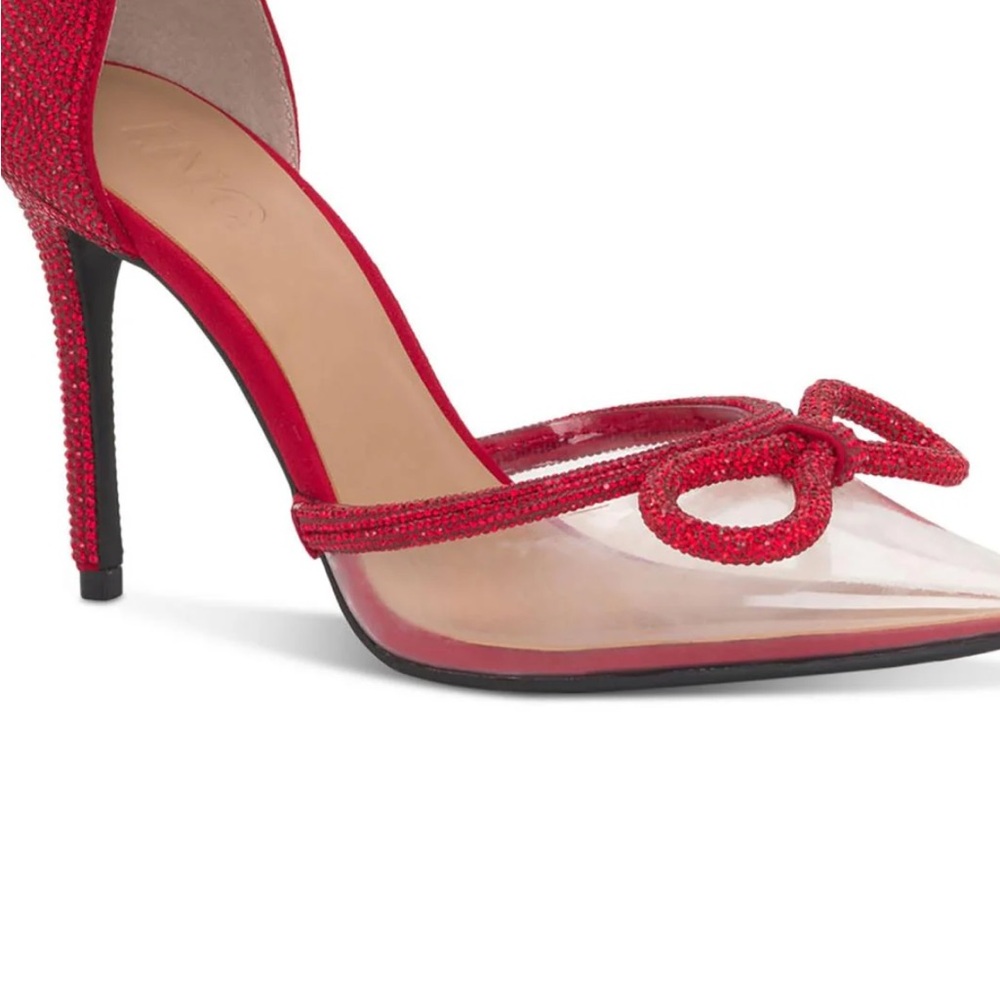 INC International Concepts Red Heeled Pumps with Bow